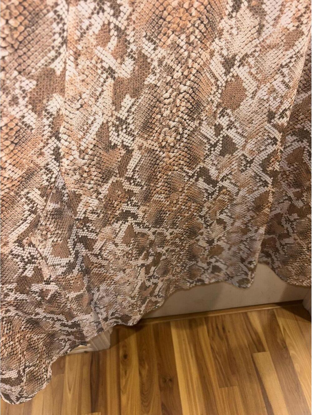 Guess Snake Print Long Sleeve Maxi Dress Side Slit Small NWOT - Picture 8 of 10